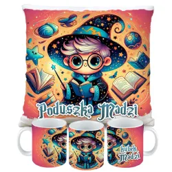 Magiczny zestaw prezentowy Poduszka i Kubek dla czarodzieja do szkoły magii